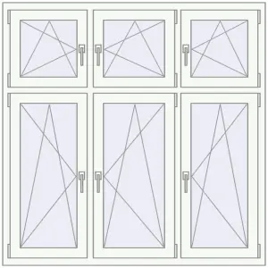 Купити Вікна 1500x1500 мм REHAU Euro 60 Білий (RAL 9016) з двох сторін
