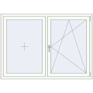 Купити Вікна 1600x1140 мм REHAU Euro 60 Білий (RAL 9016) з двох сторін