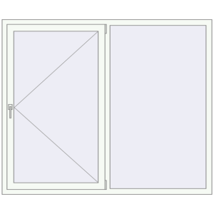 Купити Вікна 1800x1500 мм REHAU Euro 60 Білий (RAL 9016) з двох сторін