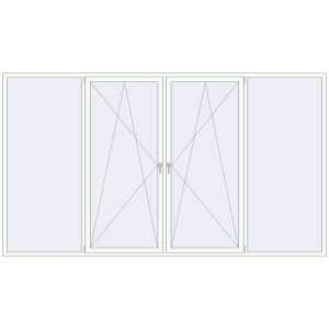 Купити Вікна 3700x2100 мм REHAU Euro 70 Білий (RAL 9016) з двох сторін