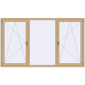 Купити Вікна 2400x1400 мм Altest Pony 375 RAL 1001 Beige з двох сторін