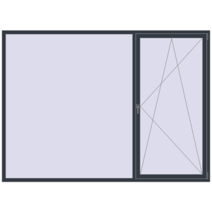 Купити Вікна 2750x2000 мм REHAU Brillant-Design ANTHRACITE_GREY_STRUKTURAL з двох сторін
