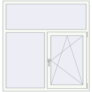 Купити Вікна 1380x1440 мм REHAU Brillant-Design Білий (RAL 9016) з двох сторін