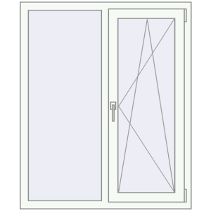 Купити Вікна 1050x1270 мм REHAU Euro 70 Білий (RAL 9016) з двох сторін