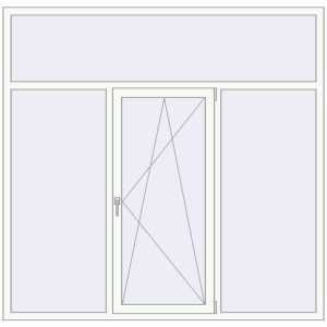 Купити Вікна 2050x2000 мм REHAU Euro 70 Білий (RAL 9016) з двох сторін