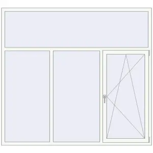 Купити Вікна 2220x2030 мм REHAU Euro 60 Білий (RAL 9016) з двох сторін
