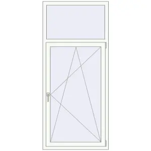 Купити Вікна 880x1980 мм REHAU Euro 60 Білий (RAL 9016) з двох сторін