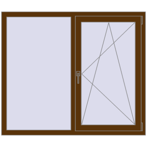 Купити Вікна 1400x1200 мм REHAU Euro 60 WALNUT з двох сторін