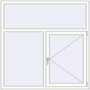 Купити Вікна 1500x1500 мм REHAU Euro 70 Білий (RAL 9016) з двох сторін