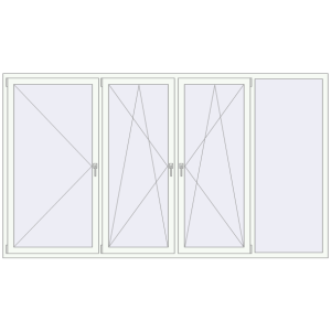 Купити Вікна 3000x1700 мм REHAU Euro 60 Білий (RAL 9016) з двох сторін