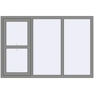 Купити Вікна 1800x1200 мм Altest Pony 375 RAL 9007 Grey aluminium з двох сторін