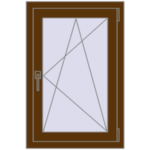 Купити Вікна 600x900 мм REHAU Euro 60 WALNUT з двох сторін