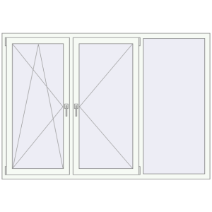 Купити Вікна 2000x1400 мм REHAU Euro 60 Білий (RAL 9016) з двох сторін
