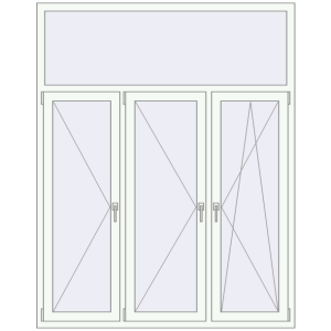 Купити Вікна 1620x2040 мм REHAU Brillant-Design Білий (RAL 9016) з двох сторін