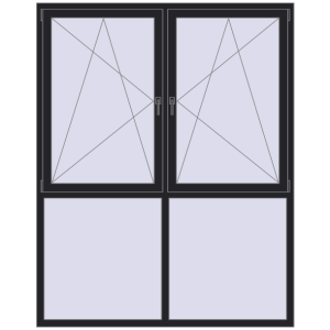 Купити Вікна 1750x2200 мм REHAU Brillant-Design BLACK_ULTI-MATT з двох сторін