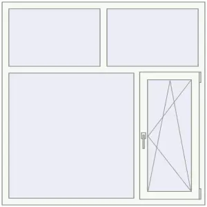 Купити Вікна 1500x1500 мм REHAU Brillant-Design Білий (RAL 9016) з двох сторін