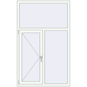 Купити Вікна 1113x1800 мм REHAU SYNEGO MD Білий (RAL 9016) з двох сторін