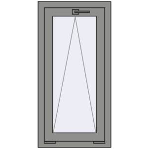 Купити Вікна 500x1000 мм Altest Pony 375 RAL 9007 Grey aluminium з двох сторін
