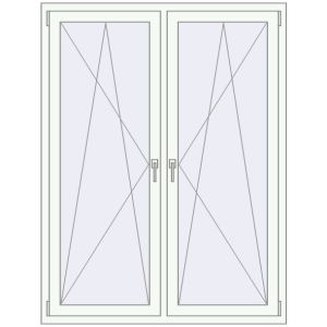 Металопластикове вікно 1300x1700 мм Двостулкове (комплектація: Оптимальна). Вид зсередини Купити Вікна 1300x1700 мм REHAU SYNEGO MD