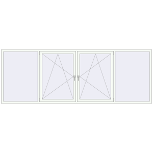 Купити Вікна 3600x1290 мм REHAU Euro 70 Білий (RAL 9016) з двох сторін