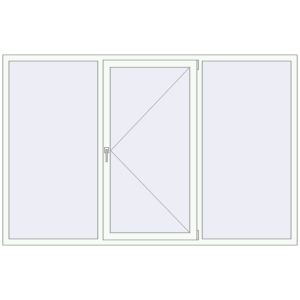 Купити Вікна 2400x1550 мм REHAU Euro 60 Білий (RAL 9016) з двох сторін