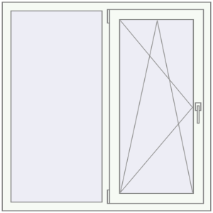 Купити Вікна 1200x1200 мм REHAU Brillant-Design Білий (RAL 9016) з двох сторін