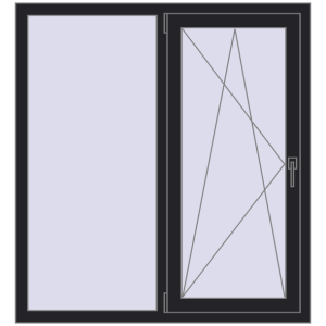 Купити Вікна 1200x1300 мм REHAU Euro 60 BLACK_ULTI-MATT з двох сторін