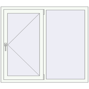 Купити Вікна 1325x1150 мм REHAU Euro 60 Білий (RAL 9016) з двох сторін