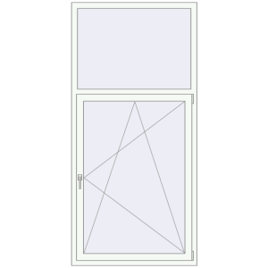 Купити Вікна 1050x2200 мм REHAU SYNEGO MD Білий (RAL 9016) з двох сторін