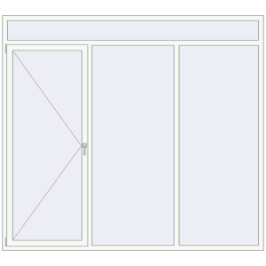 Купити Вікна 2580x2320 мм REHAU Euro 70 Білий (RAL 9016) з двох сторін