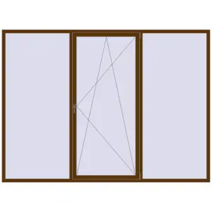 Купити Вікна 3000x2200 мм REHAU Euro 60 WALNUT з двох сторін