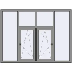 Купити Вікна 2000x1500 мм Altest Pony 375 RAL 9007 Grey aluminium з двох сторін