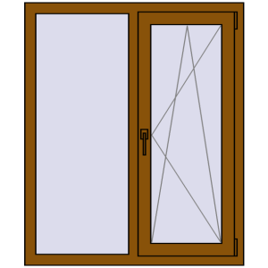 Купити Вікна 1000x1200 мм REHAU Euro 60 GOLDEN OAK з двох сторін