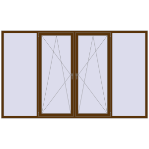 Купити Вікна 3000x1800 мм REHAU Euro 60 WALNUT з двох сторін