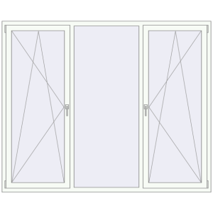 Купити Вікна 2200x1800 мм REHAU Brillant-Design Білий (RAL 9016) з двох сторін