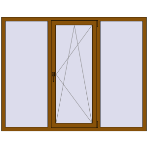 Купити Вікна 1850x1450 мм REHAU Euro 60 GOLDEN OAK з двох сторін