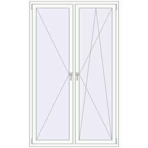 Купити Вікна 1350x2200 мм Altest Pony 375 RAL 9016 Traffic white з двох сторін