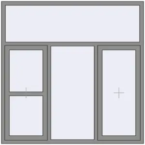 Купити Вікна 1800x1800 мм Altest Pony 375 RAL 9007 Grey aluminium з двох сторін