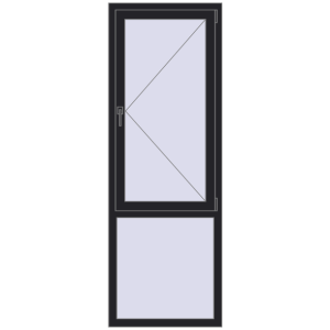 Купити Вікна 700x2000 мм REHAU Brillant-Design BLACK_ULTI-MATT з двох сторін