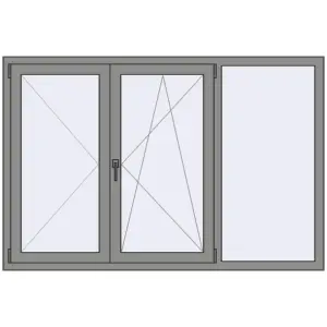 Купити Вікна 1800x1200 мм Altest Pony 375 RAL 9007 Grey aluminium з двох сторін