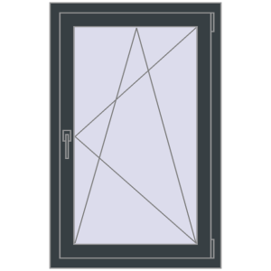 Купити Вікна 715x1110 мм Altest Pony 375 RAL 7016 Anthracite grey з двох сторін