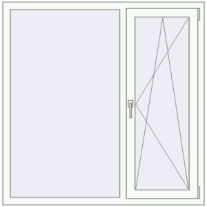 Купити Вікна 1340x1350 мм REHAU Brillant-Design Білий (RAL 9016) з двох сторін