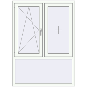Купити Вікна 1100x1500 мм REHAU Brillant-Design Білий (RAL 9016) з двох сторін