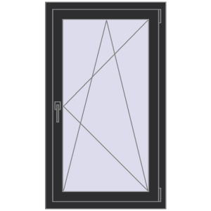 Купити Вікна 700x1200 мм REHAU Euro 70 ANTHRACITE_GREY_GLATT з двох сторін