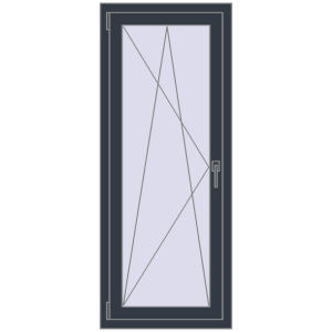 Купити Вікна 600x1450 мм REHAU Euro 60 ANTHRACITE_GREY_STRUKTURAL з двох сторін