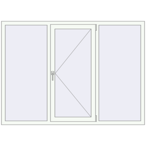 Купити Вікна 1870x1350 мм REHAU Euro 70 BLACK_BROWN ззовні
