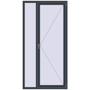 Купити Вікна 1100x2170 мм REHAU SYNEGO MD ANTHRACITE_GREY_STRUKTURAL з двох сторін