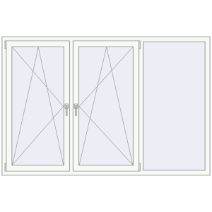 Купити Вікна 2100x1400 мм REHAU Euro 70 Білий (RAL 9016) з двох сторін