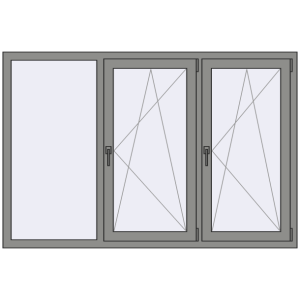Купити Вікна 1800x1200 мм Altest Pony 375 RAL 9007 Grey aluminium з двох сторін
