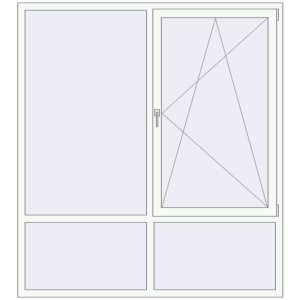 Купити Вікна 1800x2000 мм REHAU Euro 70 Білий (RAL 9016) з двох сторін